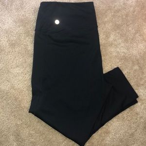 Z by Zella crop leggings with mesh detail on calf